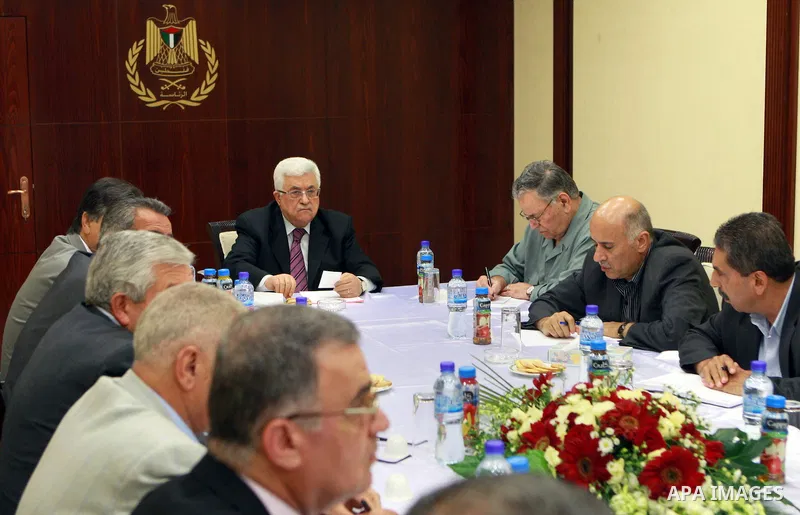 Palestinian President Mahmoud Abbas (Abu Mazen) meets with members of Central Committee of Fateh in the West Bank City of Ramallah on May 13 2012. Photo by Thaer Ganaim