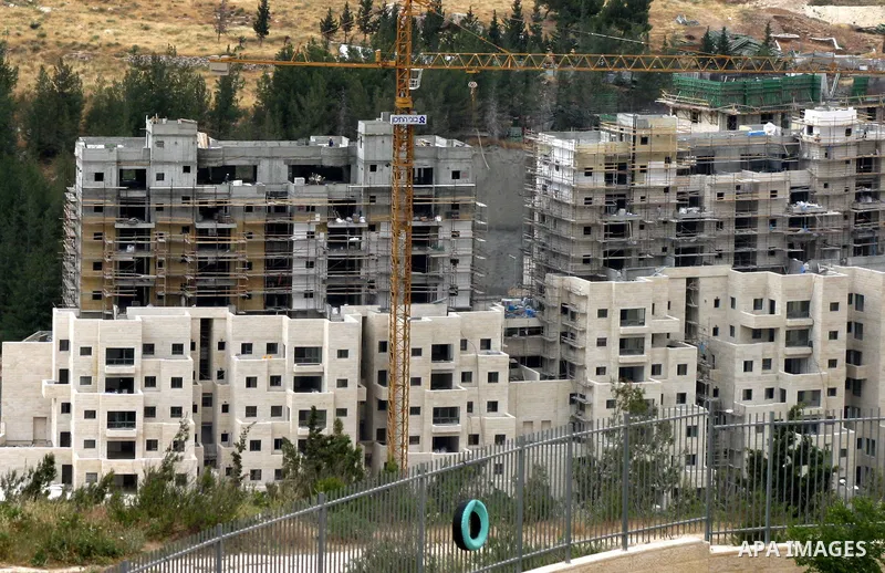 A construction site is seen in a settlement south Jerusalem known to Israelis as harmoon hanatseeve on May 14, 2012. Photo by Mahfouz Abu Turk