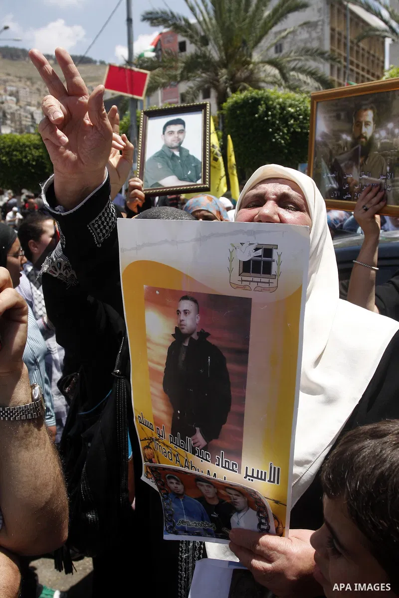 Palestinian women shout slogans against Israel during a rally marking the 64th anniversary of the 'Nakba' ('catastrophe') in Nablus, the West Bank, 15 May 2012. Thousands marched in the West Bank and Gaza Strip, commemor...