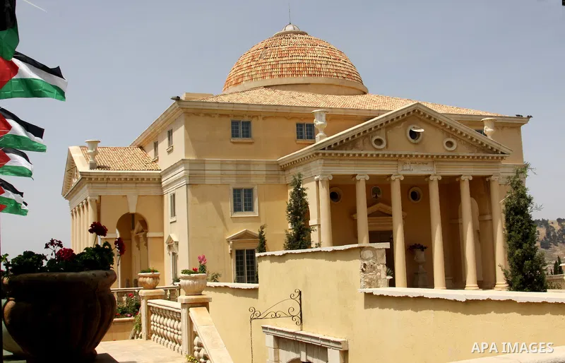 General view of Palace of the Orient House "Palestine" and owned by Palestinian millionaire Munib Al-Masri on a small hill near in the West Bank city of Nablus. Photo by Nedal Shtieh.