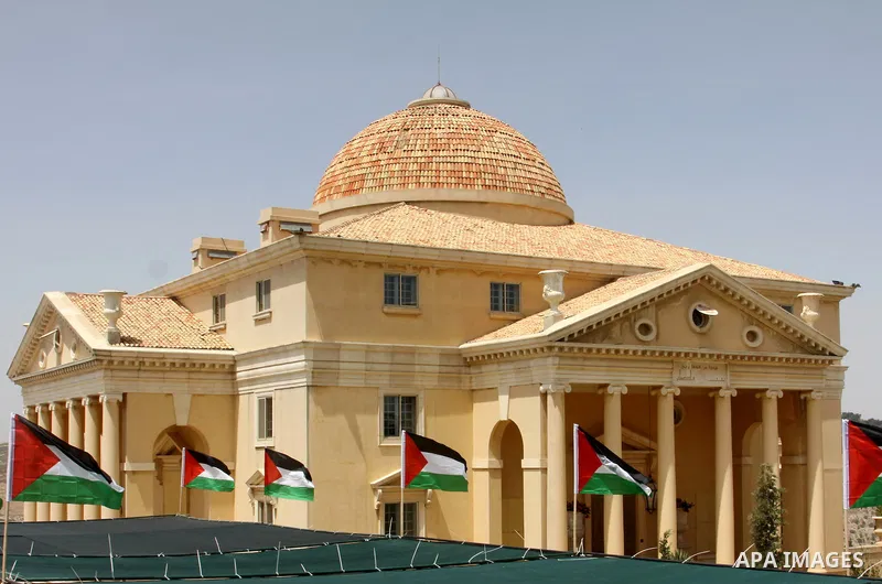 General view of Palace of the Orient House "Palestine" and owned by Palestinian millionaire Munib Al-Masri on a small hill near in the West Bank city of Nablus. Photo by Nedal Shtieh.