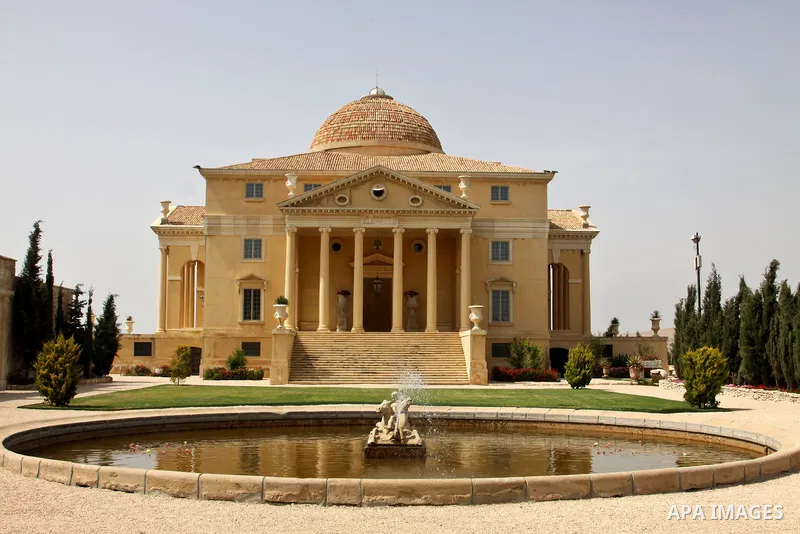 General view of Palace of the Orient House "Palestine" and owned by Palestinian millionaire Munib Al-Masri on a small hill near in the West Bank city of Nablus. Photo by Nedal Shtieh.