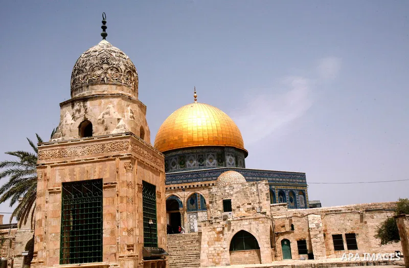A view of Jerusalem's Old City with the Dome of the Rock Mosque near Al-Aqsa Mosque compound, Islam's third holiest site, in Jerusalem's Old City on May. 23, 2012. Photo by Mahfouz Abu Turk
