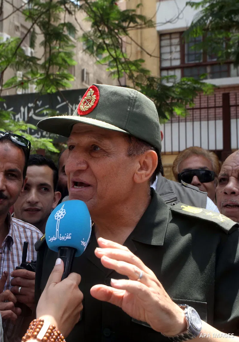 Magor Samer Anan Egyptian army commander, and deputy Marshal Tantawi talks to the press on the second day of the presidential elections in Cairo, Egypt, 24 May 2012. on the first Presidential election since the ouster of...