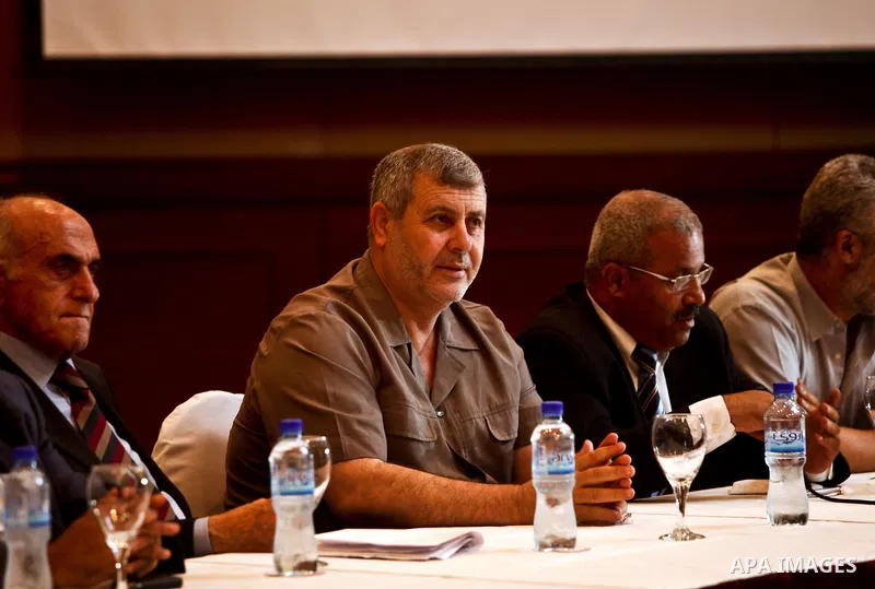 Committees of the leaders of Palestinian factions, meet with members of the Central Elections Commission as CEC officials prepare to begin work on updating the electoral register in the Gaza Strip, a key step to pave the...