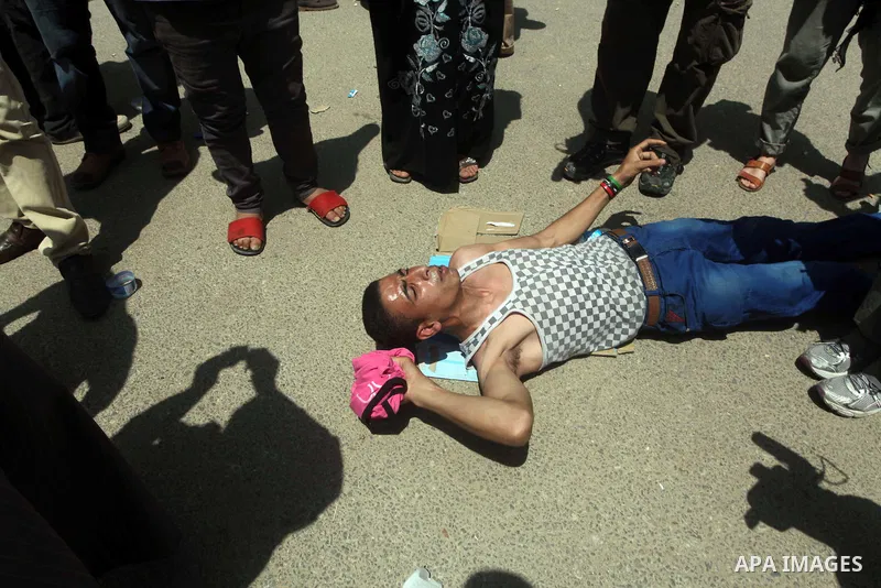 Relatives of people who died during Egypt's revolution react after a court sentenced deposed president Hosni Mubarak to life in prison, outside the police academy where the court is located in Cairo June 2, 2012. Mubarak...