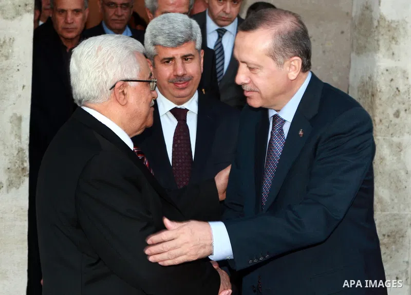 Palestinian President Mahmoud Abbas (Abu Mazen) meets with Turkish Prime Minister Erdogan on June 04, 2012. Photo by Thaer Ganaim