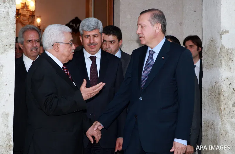 Palestinian President Mahmoud Abbas (Abu Mazen) meets with Turkish Prime Minister Erdogan on June 04, 2012. Photo by Thaer Ganaim