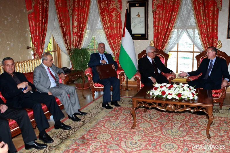 Palestinian President Mahmoud Abbas (Abu Mazen) meets with Turkish Prime Minister Erdogan on June 04, 2012. Photo by Thaer Ganaim