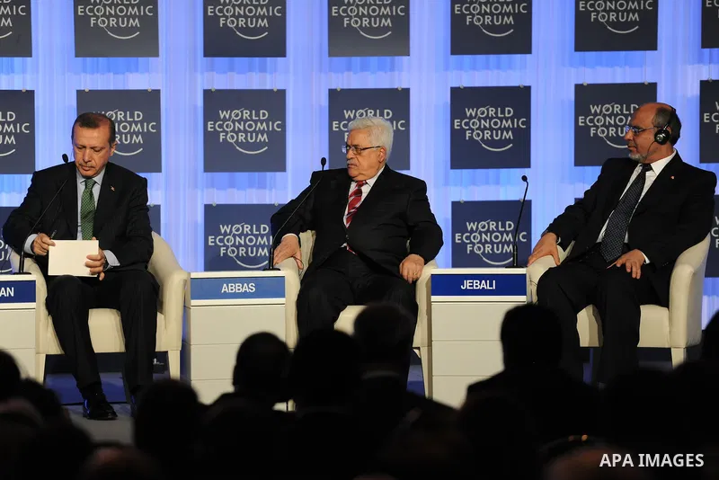 Palestinian President Mahmoud Abbas gives a speech on the fisrt day of the two-day World Economic Forum on the Middle East, North Africa and Eurasia at the Swissotel in Istanbul, on June 5, 2012. Photo by Thaer Ganaim