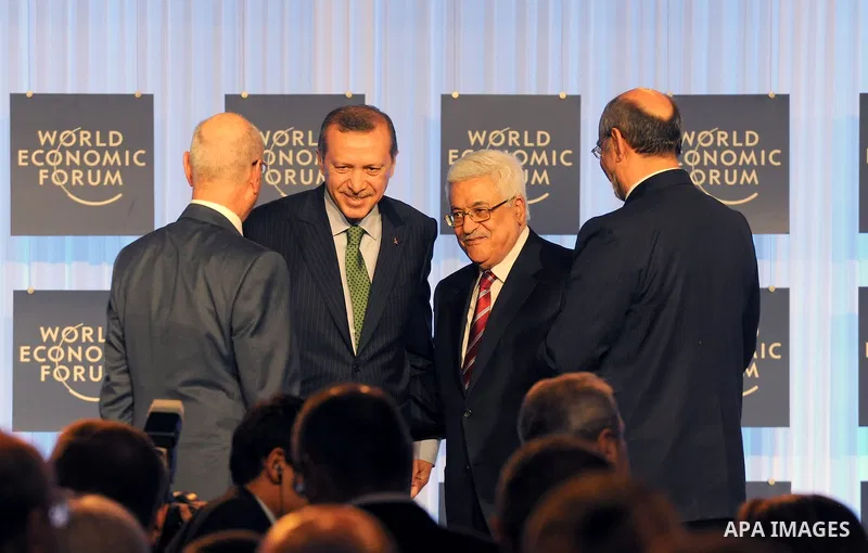 Palestinian President Mahmoud Abbas gives a speech on the fisrt day of the two-day World Economic Forum on the Middle East, North Africa and Eurasia at the Swissotel in Istanbul, on June 5, 2012. Photo by Thaer Ganaim