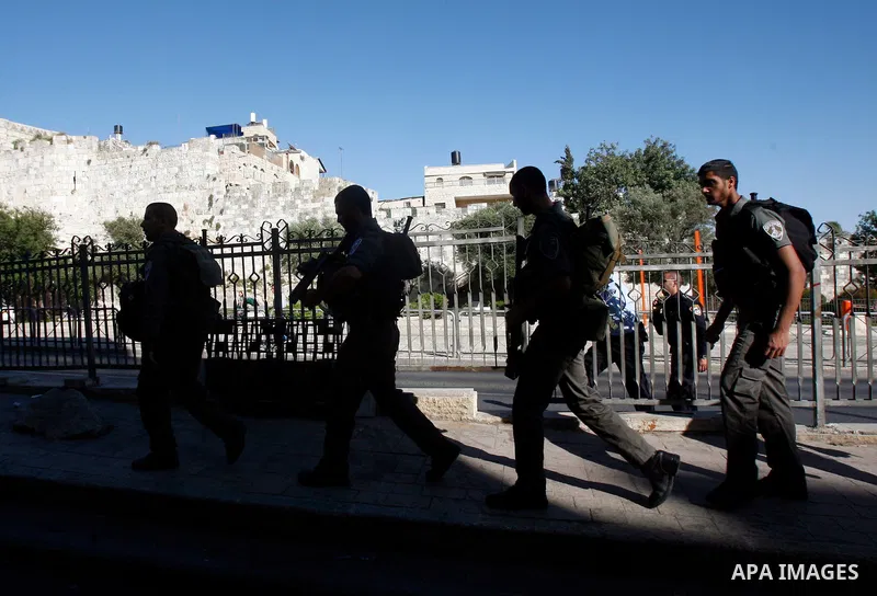 Mounted Israeli police break up a Palestinian protest during a demonstration marking the 'Naksa Day' at the Damascus Gate on 05 June 2012. Naksa Day is the annual day of commemoration for the Palestinian people of the di...