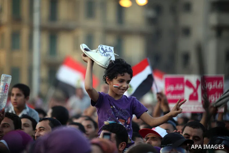 Egyptian protesters shout slogans against former President Hosni Mubarak and his aides during a fourth day of protests, in Tahrir square, Cairo, Egypt, 05 June 2012. Demonstrators gathered in Cairo's Tahrir Square, focal...