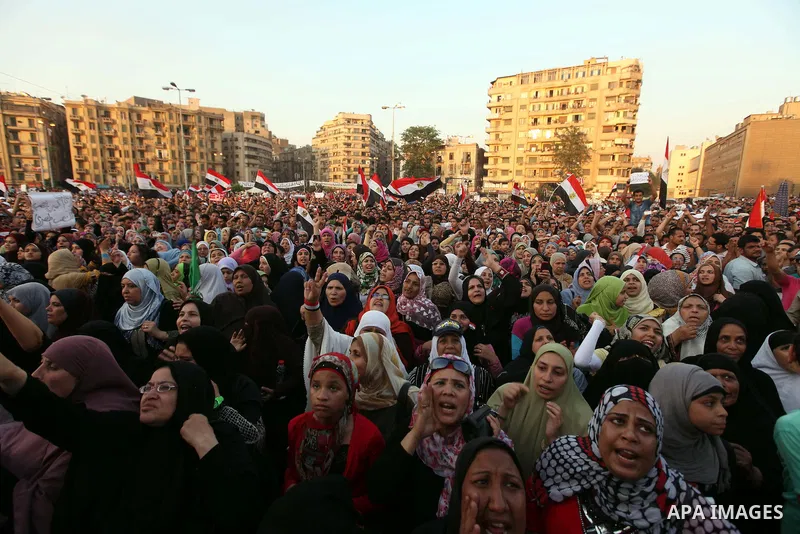 Egyptian protesters shout slogans against former President Hosni Mubarak and his aides during a fourth day of protests, in Tahrir square, Cairo, Egypt, 05 June 2012. Demonstrators gathered in Cairo's Tahrir Square, focal...