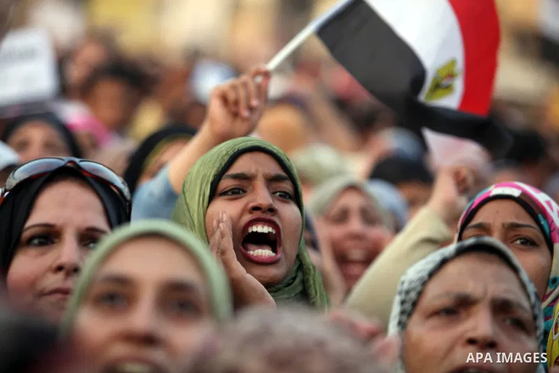 Egyptian protesters shout slogans against former President Hosni Mubarak and his aides during a fourth day of protests, in Tahrir square, Cairo, Egypt, 05 June 2012. Demonstrators gathered in Cairo's Tahrir Square, focal...
