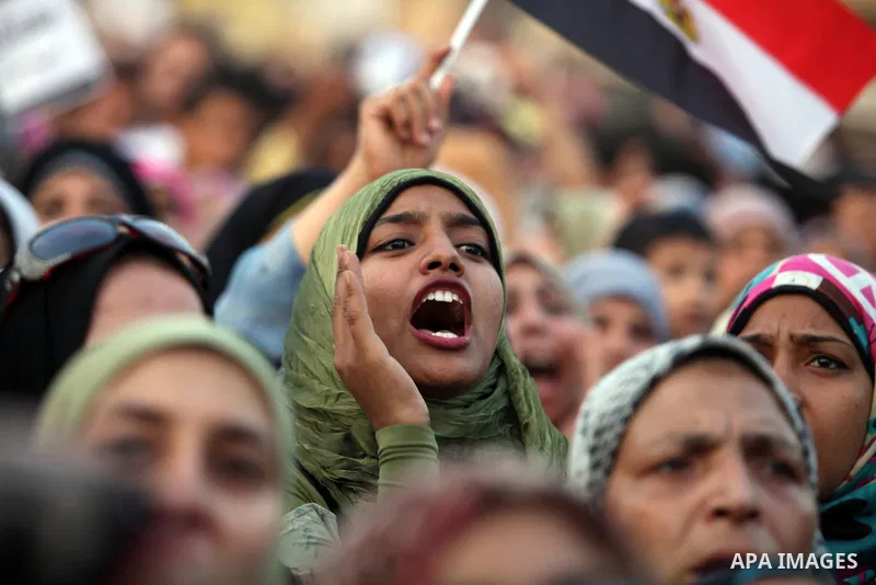 Egyptian protesters shout slogans against former President Hosni Mubarak and his aides during a fourth day of protests, in Tahrir square, Cairo, Egypt, 05 June 2012. Demonstrators gathered in Cairo's Tahrir Square, focal...