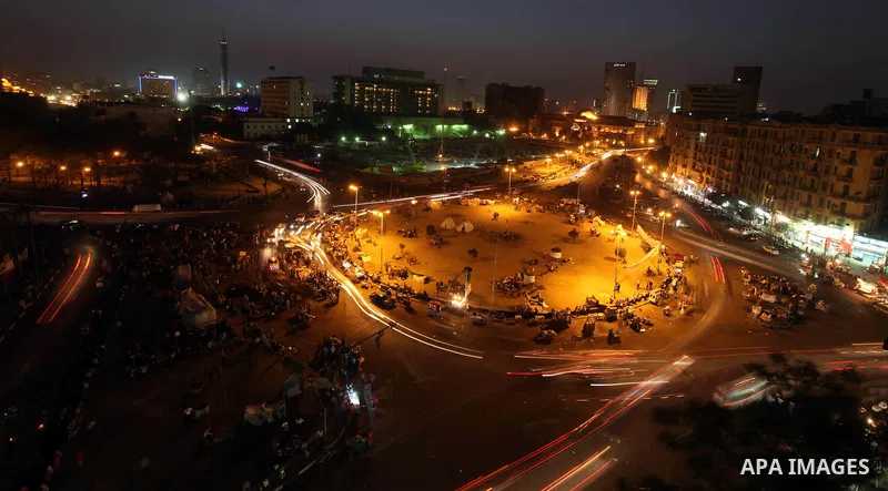 Egyptian anti-Mubarak protesters demonstrate in Cairo's Tahrir square on June 7, 2012. Thousands of Egyptians flocked to Cairo's iconic Tahrir square and other places on Thursday to protest the verdict handed down in ex-...