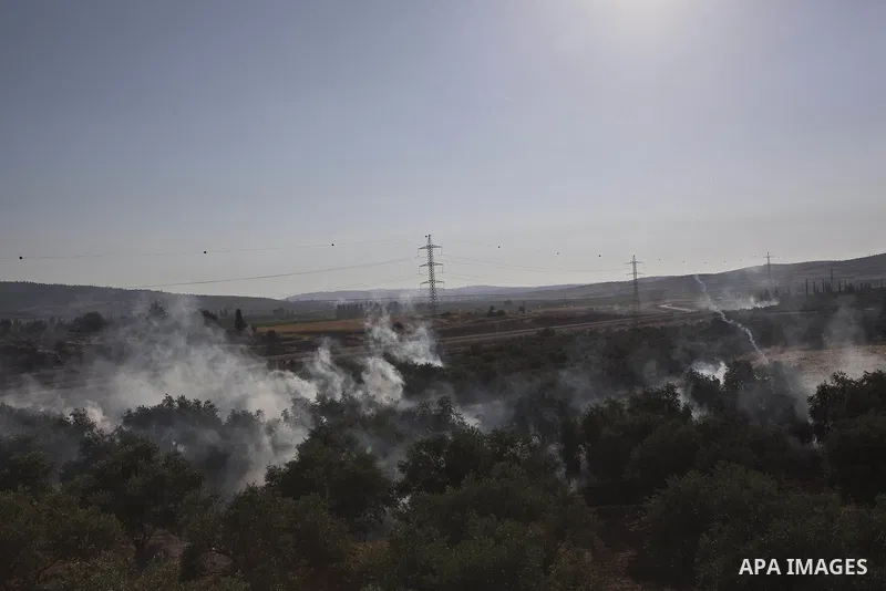 June 9, 2012 - Beit Nuba, West Bank - On the 45th commemoration of Naksa, the Popular Struggle Coordination Commitee have organized a march toward the Latroon destroyed villages of Yalu, Omwas and Beit Nuba. .Clashes wit...