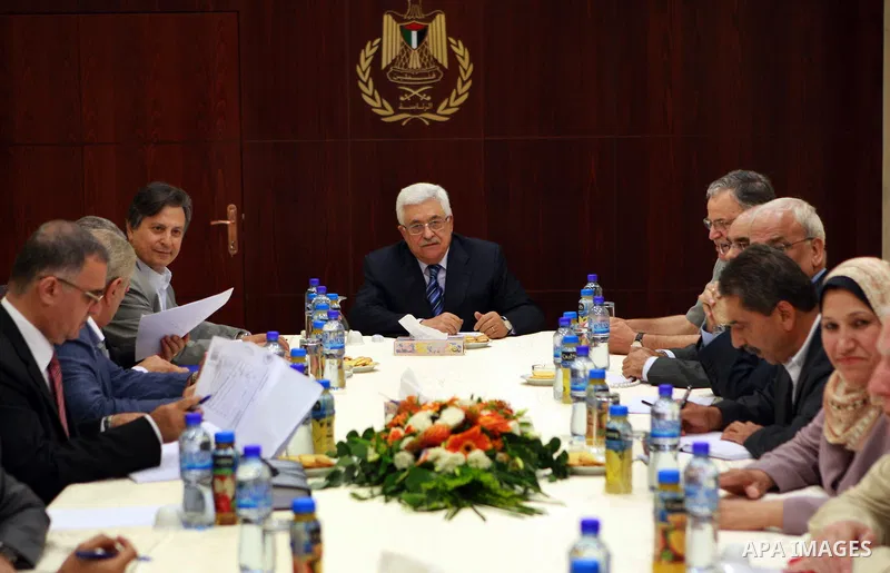 Palestinian President Mahmoud Abbas (Abu Mazen) meets with members of Central Committee of Fateh in the West Bank City of Ramallah on 12 June 2012. Photo by Thaer Ganaim