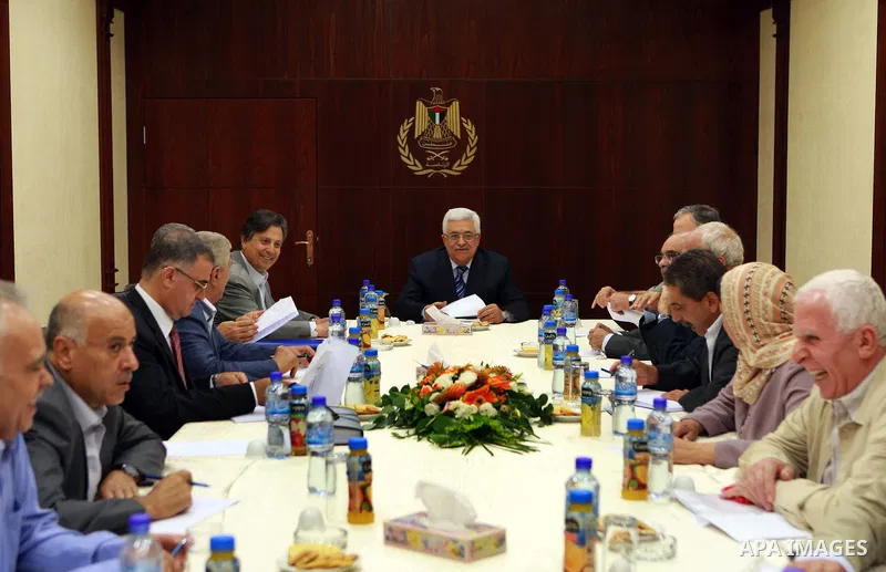 Palestinian President Mahmoud Abbas (Abu Mazen) meets with members of Central Committee of Fateh in the West Bank City of Ramallah on 12 June 2012. Photo by Thaer Ganaim
