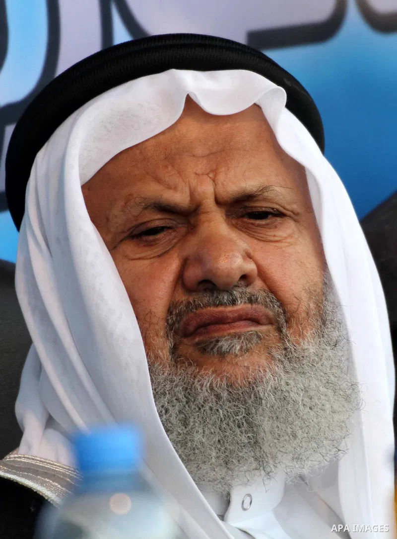 General Guide of the Muslim Brotherhood in Jordan, speaks during a graduation police officers ceremony at the police academy in Gaza City on June 13, 2012, making them the first batch of officers to graduate after four y...