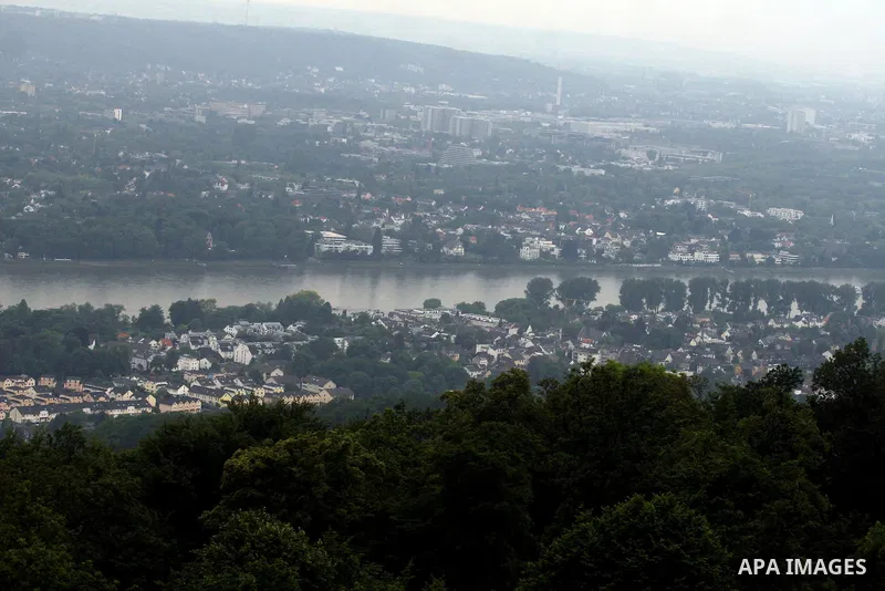 A general view for the River Rhine near the city of Bonn in Germany on 15 June 2012. The Rhine is one of the longest and most important rivers in Europe. It runs for over 1,232 km .Rhine flows through six countries -Swit...