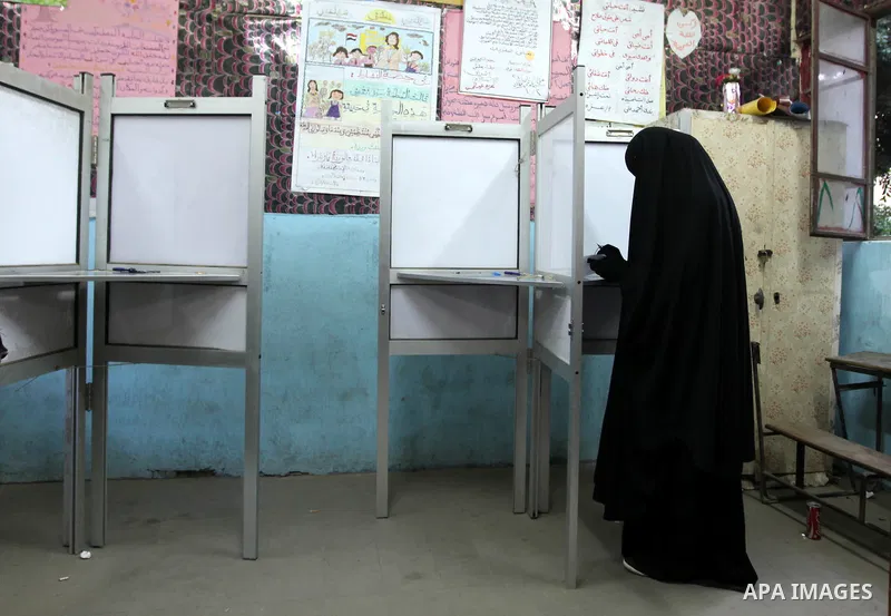 Egyptian women vote at a polling station in Cairo, Egypt on Saturday, June 16, 2012. Egyptians voted Saturday in the country's landmark presidential runoff, choosing between Hosni Mubarak's ex-prime minister and an Islam...