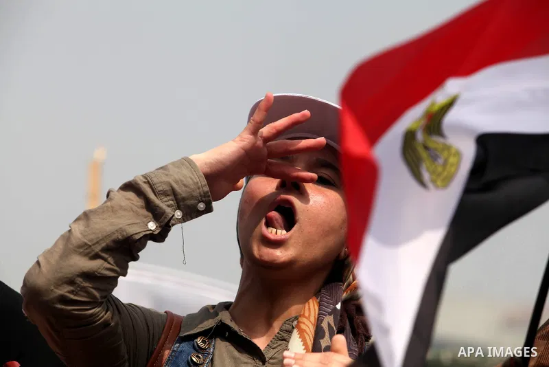 Supporters of Egypt's Muslim Brotherhood candidate Mohammed Morsi celebrate in Tahrir square after the Brotherhood claimed win in presidential vote, in Cairo, Egypt, 18 June 2012. Hundreds of Muslim Brotherhood supporter...