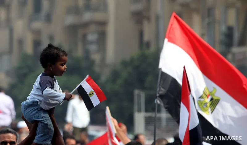 Supporters of Egypt's Muslim Brotherhood candidate Mohammed Morsi celebrate in Tahrir square after the Brotherhood claimed win in presidential vote, in Cairo, Egypt, 18 June 2012. Hundreds of Muslim Brotherhood supporter...