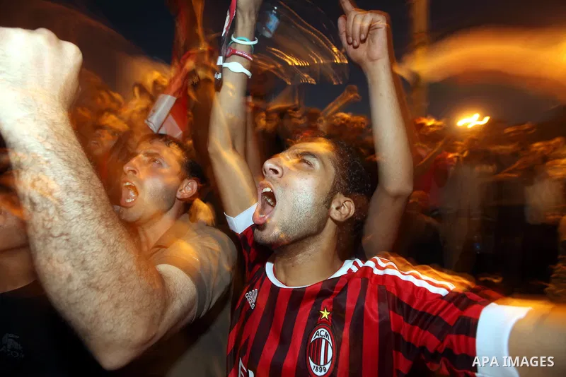 Supporters of Egypt's Muslim Brotherhood presidential candidate Mohammed Morsi celebrate after the Brotherhood claimed win in presidential vote, in Tahrir square, Cairo, Egypt, 18 June 2012. Hundreds of Muslim Brotherhoo...