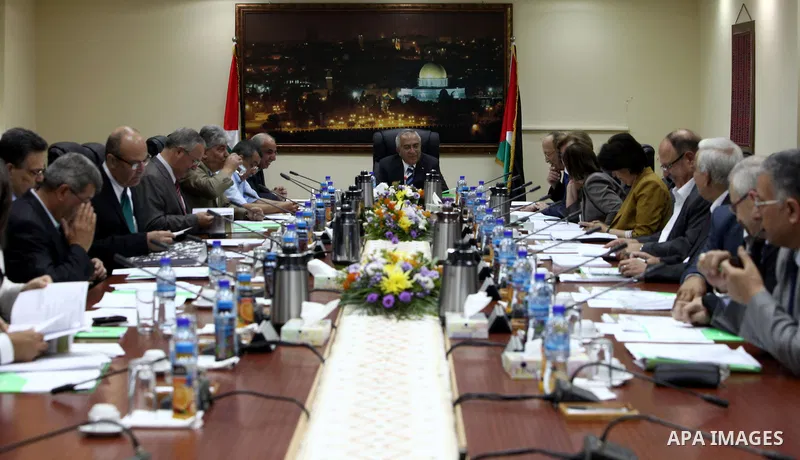 Palestinian Prime Minister, Salam Fayyad, heads a meeting the Palestinian Cabinet in the West Bank city of Ramallah on June 19, 2012. Photo by Mustafa Abu Dayeh