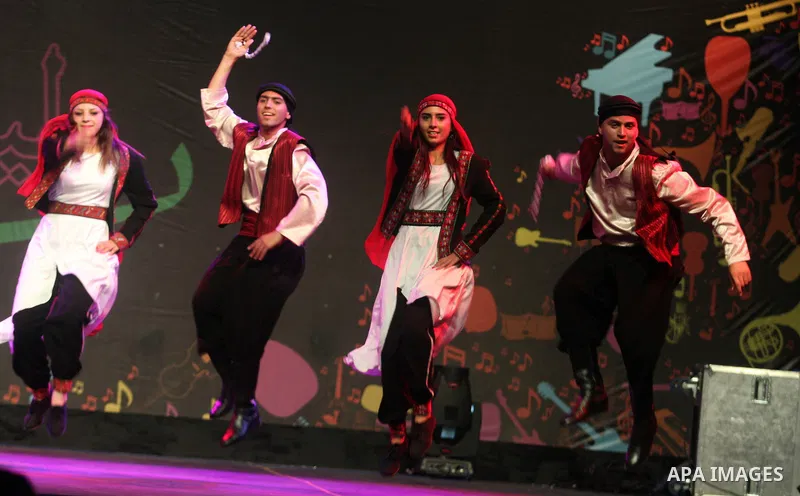 shows members of a local Palestinian dance company presenting their show during a dance festival Beir Ziet Nights (Liali Ber Ziet) at Ber Ziet University near the West Bank town of Ramallah, 18 June 2012. Photo by Issam...