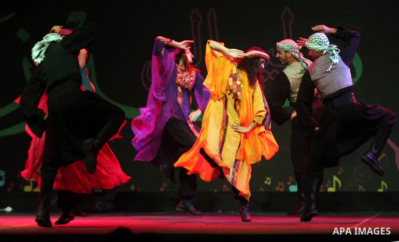 shows members of a local Palestinian dance company presenting their show during a dance festival Beir Ziet Nights (Liali Ber Ziet) at Ber Ziet University near the West Bank town of Ramallah, 18 June 2012. Photo by Issam...