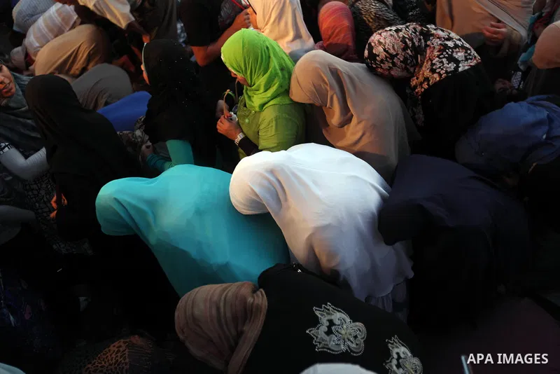 Egyptian Muslim Brotherhood supporters attend prayers during an anti ruling military council demonstration in Tahrir Square, Cairo, Egypt Tuesday, June 19, 2012. A campaign spokesman for Hosni Mubarak's ex-prime minister...