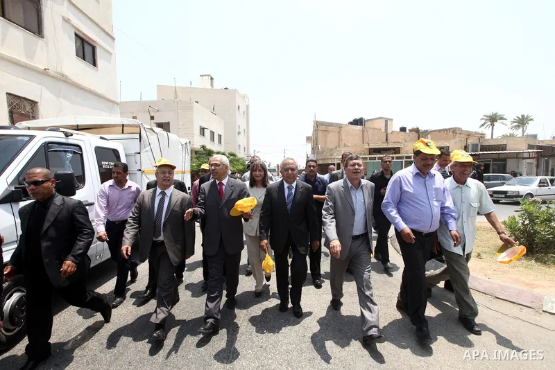 Palestinian Prime minister Salam Fayyad, attends the opening of Freedom Square in the West Bank city of Jericho on June 20, 2012.. Photo by Mustafa Abu Dayeh