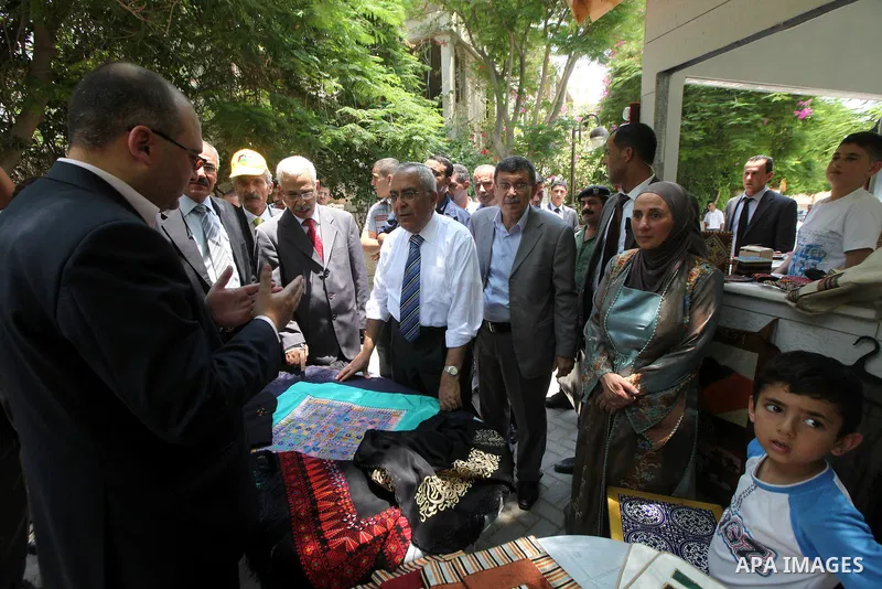 Palestinian Prime minister Salam Fayyad, attends the opening of A Gemayzeh Street and the project of Tourist kiosks in the West Bank city of Jericho on June 20, 2012.. Photo by Mustafa Abu Dayeh