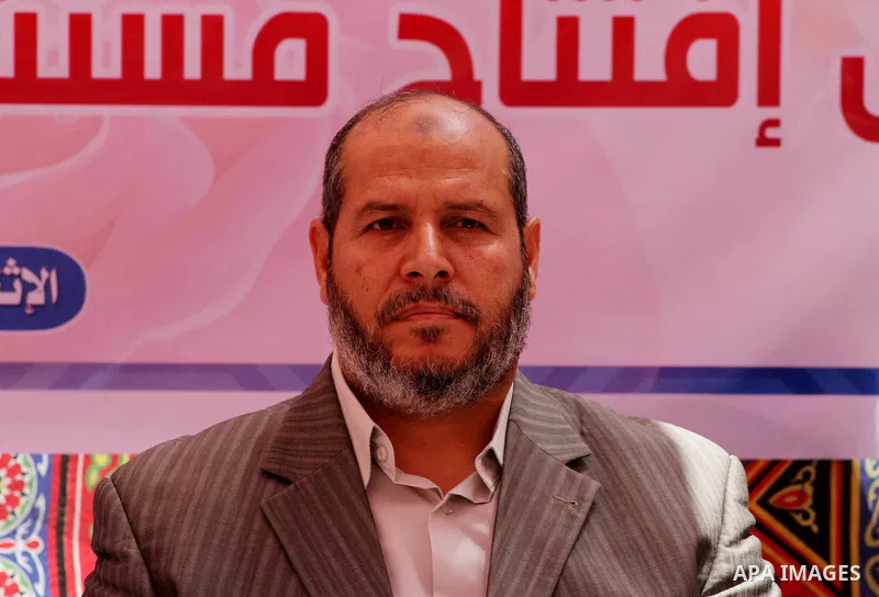 Hamas leader Khalil al-Hayya participates in the opening of the Al Harazin hospital generation in Gaza City on June, 25, 2012. Photo by Ashraf Amra.