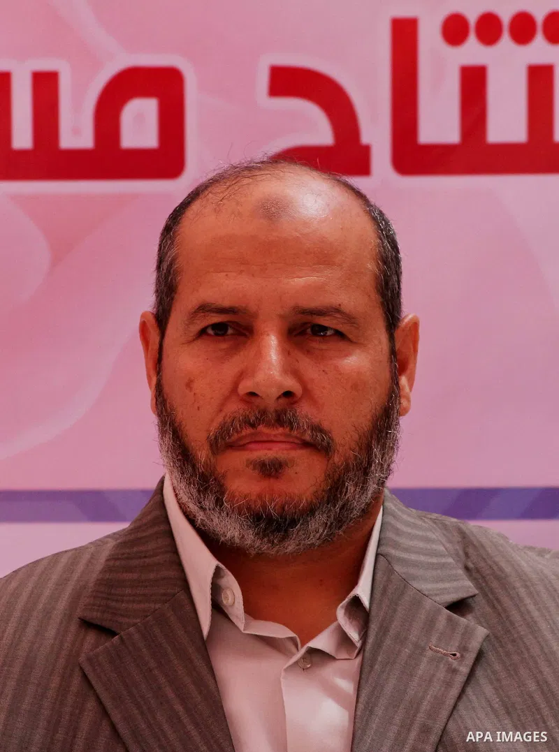 Hamas leader Khalil al-Hayya participates in the opening of the Al Harazin hospital generation in Gaza City on June, 25, 2012. Photo by Ashraf Amra.