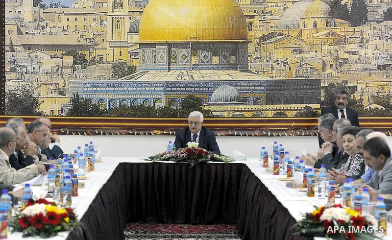 Palestinian President Mahmoud Abbas (Abu Mazen) meets with the Palestinian leadership in the West Bank city of Ramallah on 02 July 2012. Photo by Thaer Ganaim