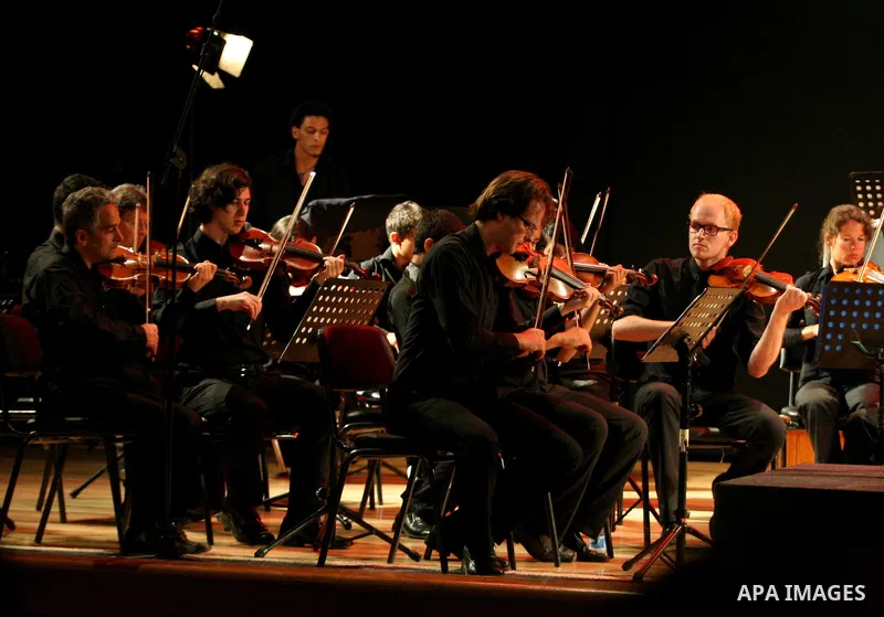 Europe and America musicians band during their presentation at Al Najah University in Nablus in the West Bank, on July, 02 2012. Photo by Nedal Eshtayah