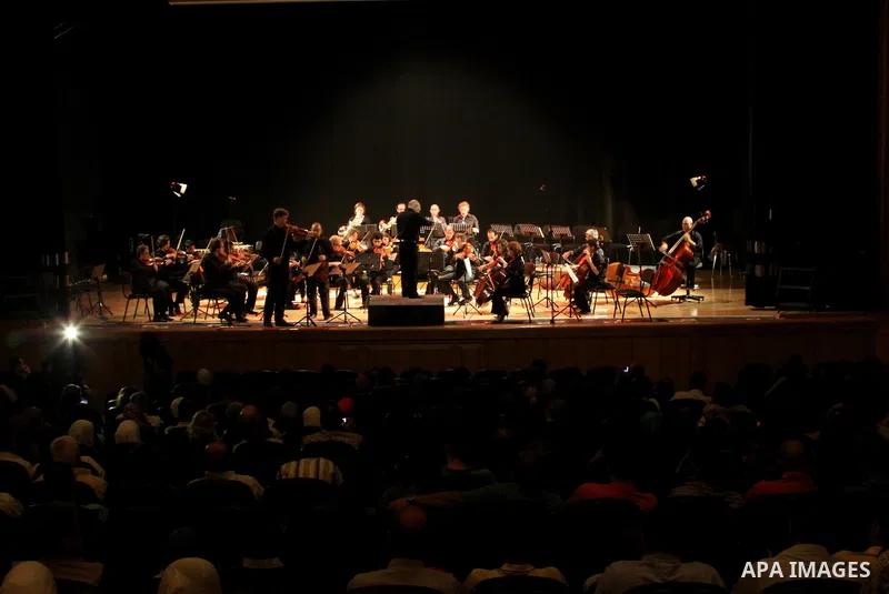 Europe and America musicians band during their presentation at Al Najah University in Nablus in the West Bank, on July, 02 2012. Photo by Nedal Eshtayah