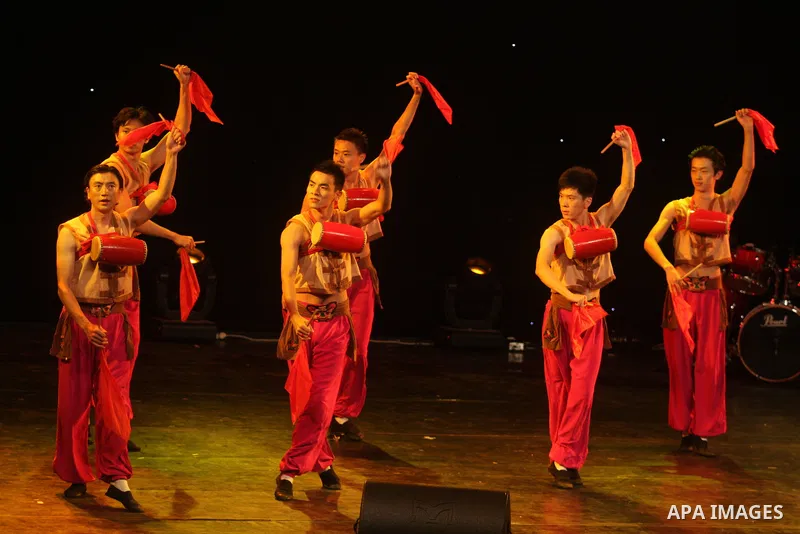 Dancers from China Disabled People's Performing Art Troupe, perform a show called ''My Dream'' during the last day of Palestine International Festival in the West Bank city of Ramallah on July 8, 2012. Photo by Issam Rim...