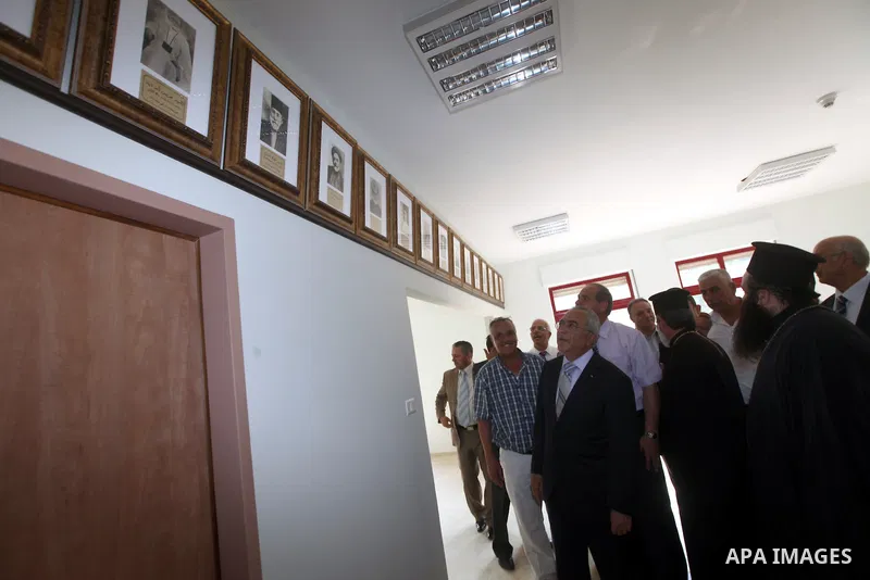Palestinian Prime Minister Salam Fayyad attends celebrate of puts the foundation stone of the city hall of Beit Jala city in the West Bank on 10 July 2012. Photo by Mustafa Abu Dayeh