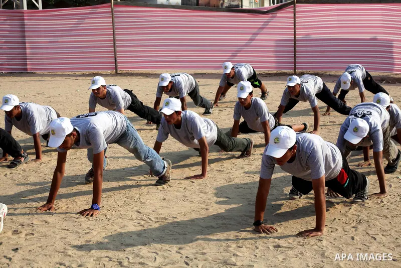 Palestinian children take part in a summer camp organized by Hamas movement at Shati refugee camp in Gaza City July 10, 2012. Hamas movement organized dozens of summer camps for Palestinian children during the period of...