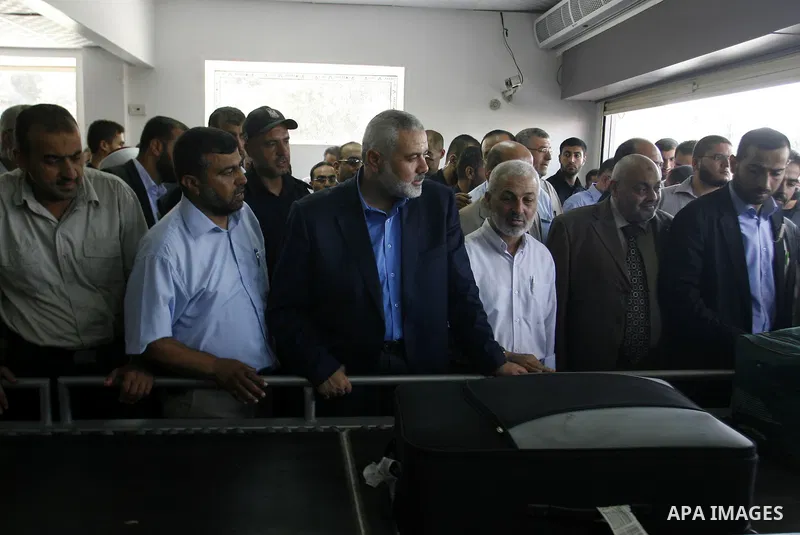 Palestinian Prime Minister in the Gaza Strip, Ismail Haniyeh visits Rafah border crossing in southern Gaza Strip, on July 11 2012. Islamic Relief provided million for the reconstruction of the Rafah border crossing betwe...