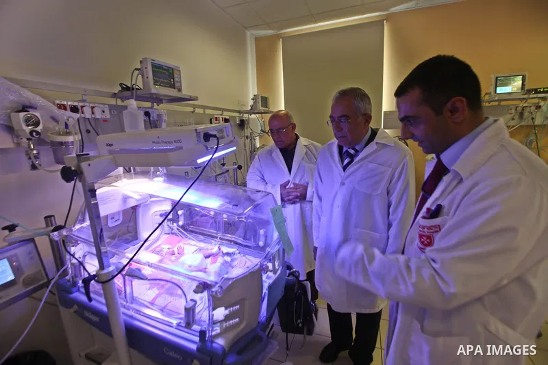 Palestinian Prime Minister, Salam Fayyad participate in the opening of new sections in the Holy Family Hospital in the West Bank city of Bethlehem, on July, 14, 2012. Photo by Mustafa Abu Dayeh