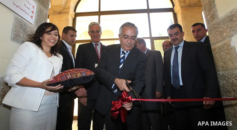 Palestinian Prime Minister, Salam Fayyad participate in the opening of new sections in the Holy Family Hospital in the West Bank city of Bethlehem, on July, 14, 2012. Photo by Mustafa Abu Dayeh