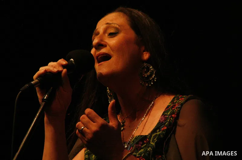Palestinian singer Reem Talhami during a concert at the Jerusalem Festival for singing and music, in the West Bank, city of Jerusalem , on July 14, 2012. Photo by Mahfouz Abu Turk