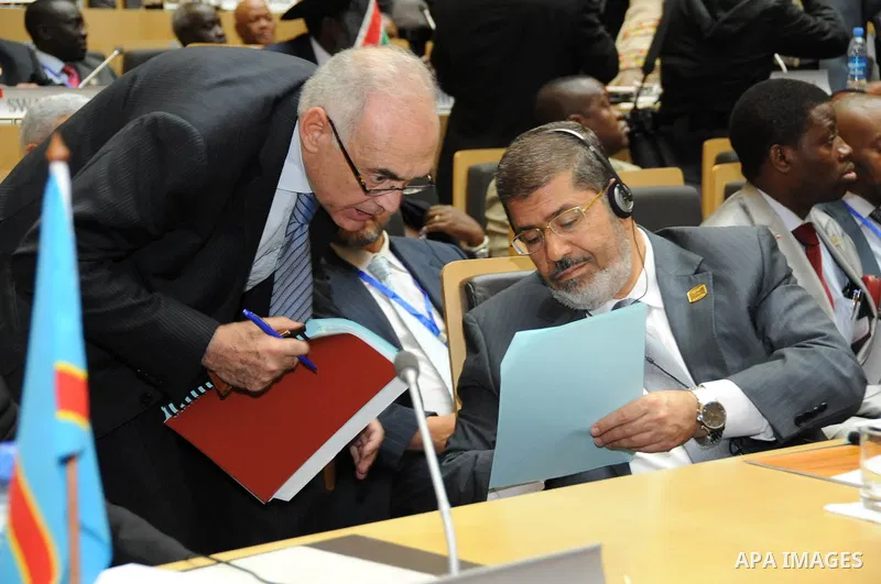 Egpytian President Mohamed Morsi attending the opening of the 19th Ordinary Session of the Assembly of the African Union (AU) in Addis Ababa, Ethiopia, 15 July 2012. Egyptian President Morsi arrived on 15 July in Addis A...