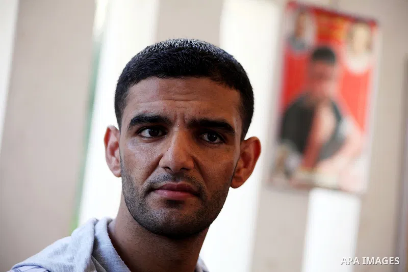 Mahmoud Sarsak the Palestinian football player who went in hunger strike for 96 days against his detention and against Israeli administrative detention during a protest calling for the release of prisoners held in Israel...